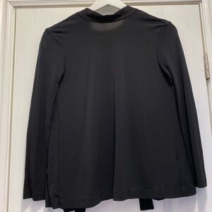 Black Long Sleeve Open Back Top with Ties. Sexy and Cool!